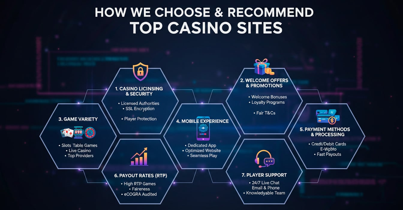How We Choose and Recommend Top Casino Sites